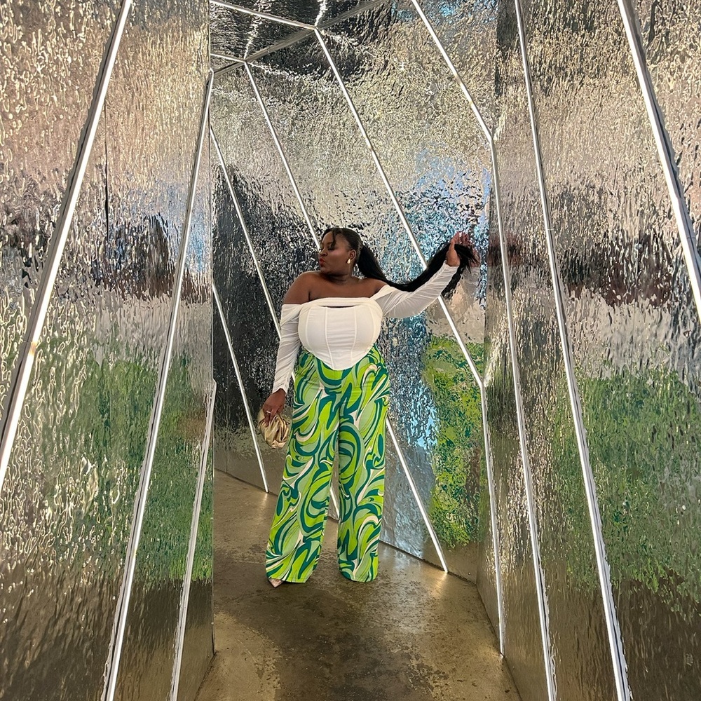Boohoo Green and Blue Wide Leg Jumpsuit Collection
